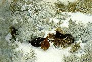 bruno liljefors vinterlandskap med orrar oil painting reproduction